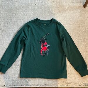 Polo by Ralph Lauren Kids Dark Green Long Sleeve Tee size 5